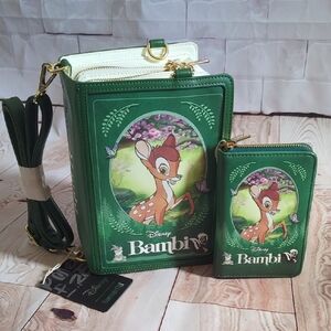 Loungefly Disney Bambi Book Bag & Wallet Set
